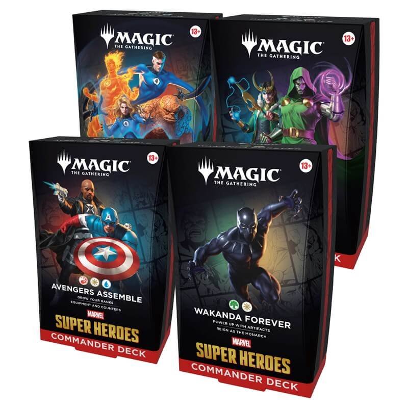 Magic Marvel Super Heroes Commander Decks Display 4 Mazzi - ENG