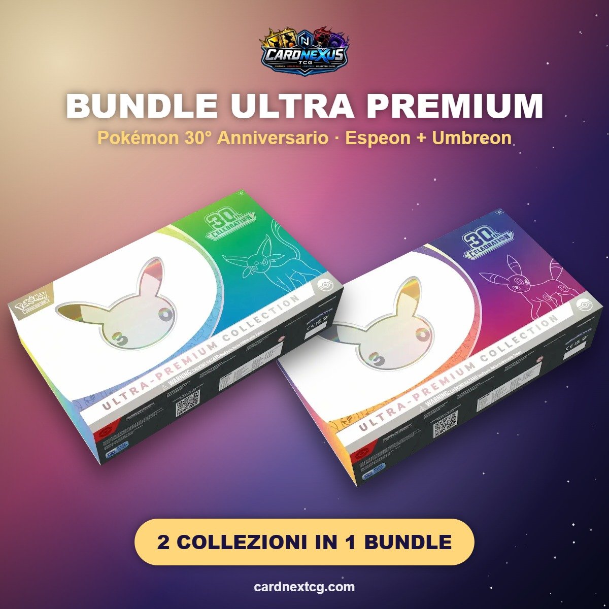 Bundle Ultra Premium Pokémon 30th Espeon e Umbreon ITA